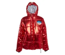 Gefütterte Kapuzenjacke - Rot