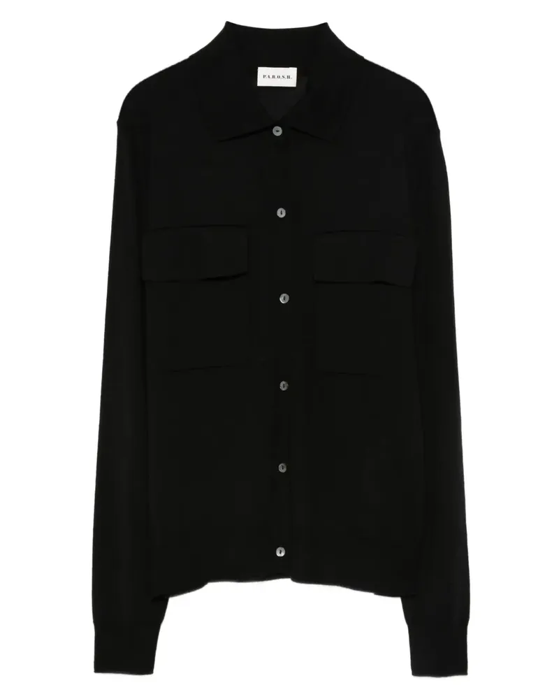 P.A.R.O.S.H. P.A.R.O H. Geknöpfter Cardigan - Schwarz Schwarz