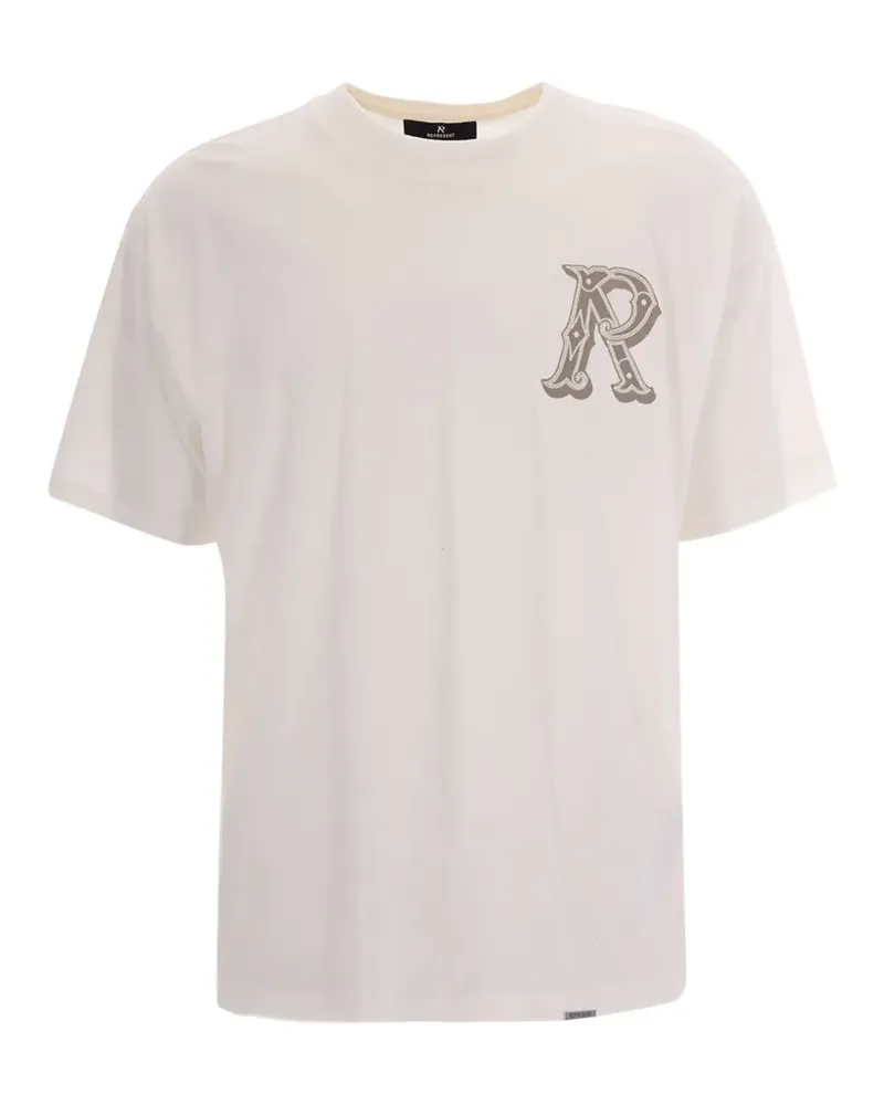 REPRESENT T-Shirt mit Buchstaben-Motiv - Nude Nude
