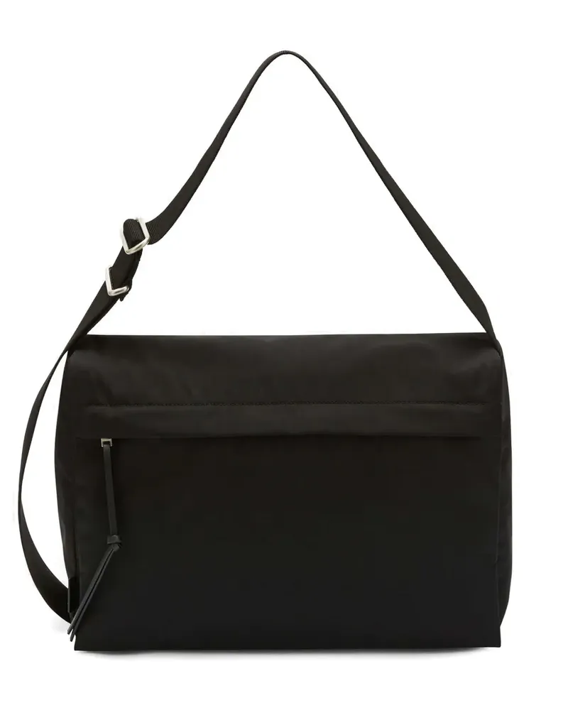 Jil Sander Große Soft Kuriertasche - Schwarz Schwarz