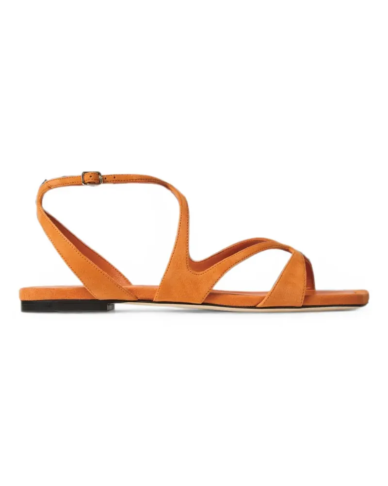 Jimmy Choo Flache Alya Sandalen mit Knöchelriemen - Orange Orange