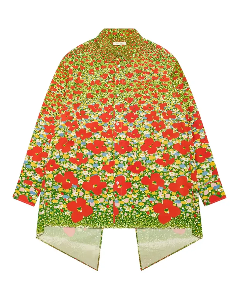 Craig Green open back floral shirt - Grün Grün