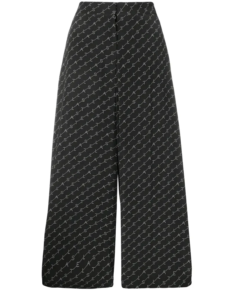 Stella McCartney Hose mit Logo-Print - Schwarz Schwarz