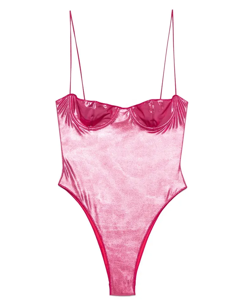 Oséree metallischer Badeanzug - Rosa Rosa