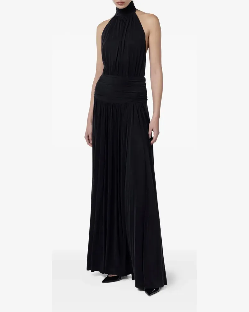 Elisabetta Franchi Drapiertes Maxikleid - Schwarz Schwarz