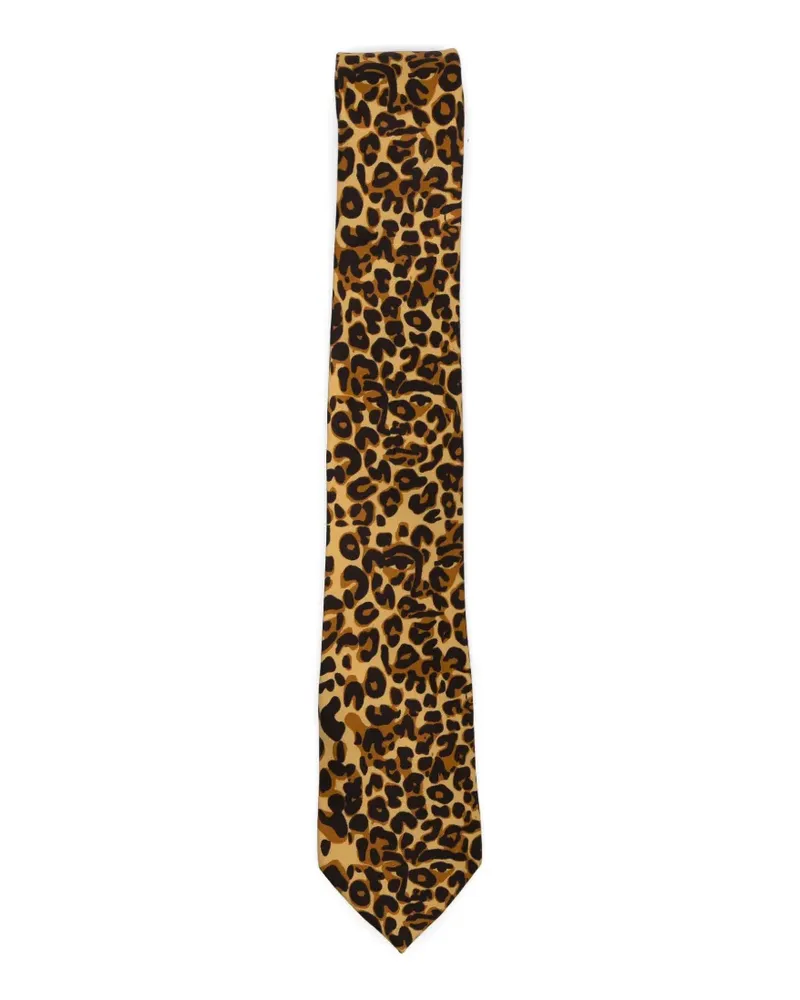 KidSuper leopard-printed tie - Braun Braun