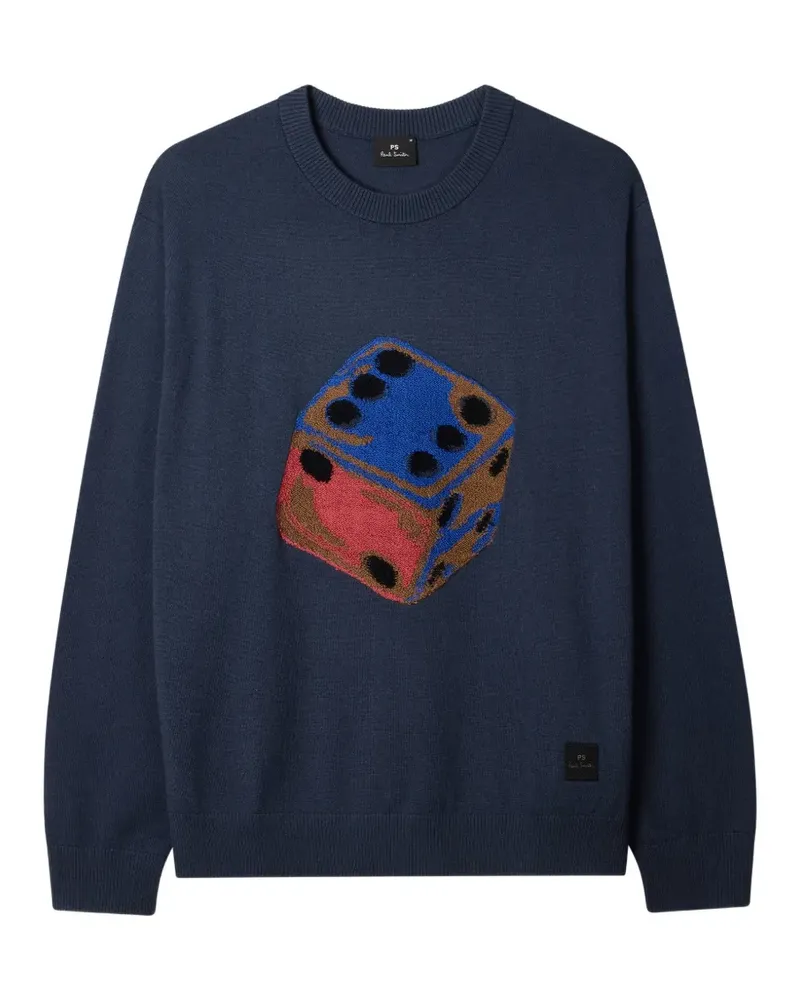 Paul Smith dice-graphic crew-neck sweater - Blau Blau