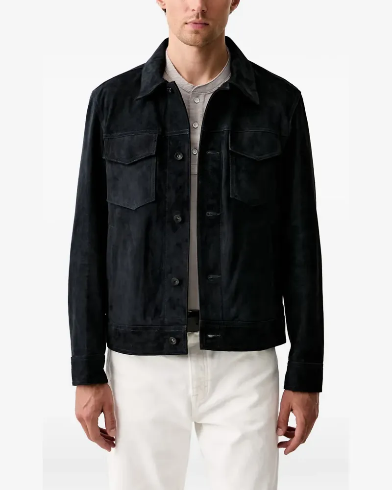 Rag & Bone RB suede flap-pocket jacket - Schwarz Schwarz
