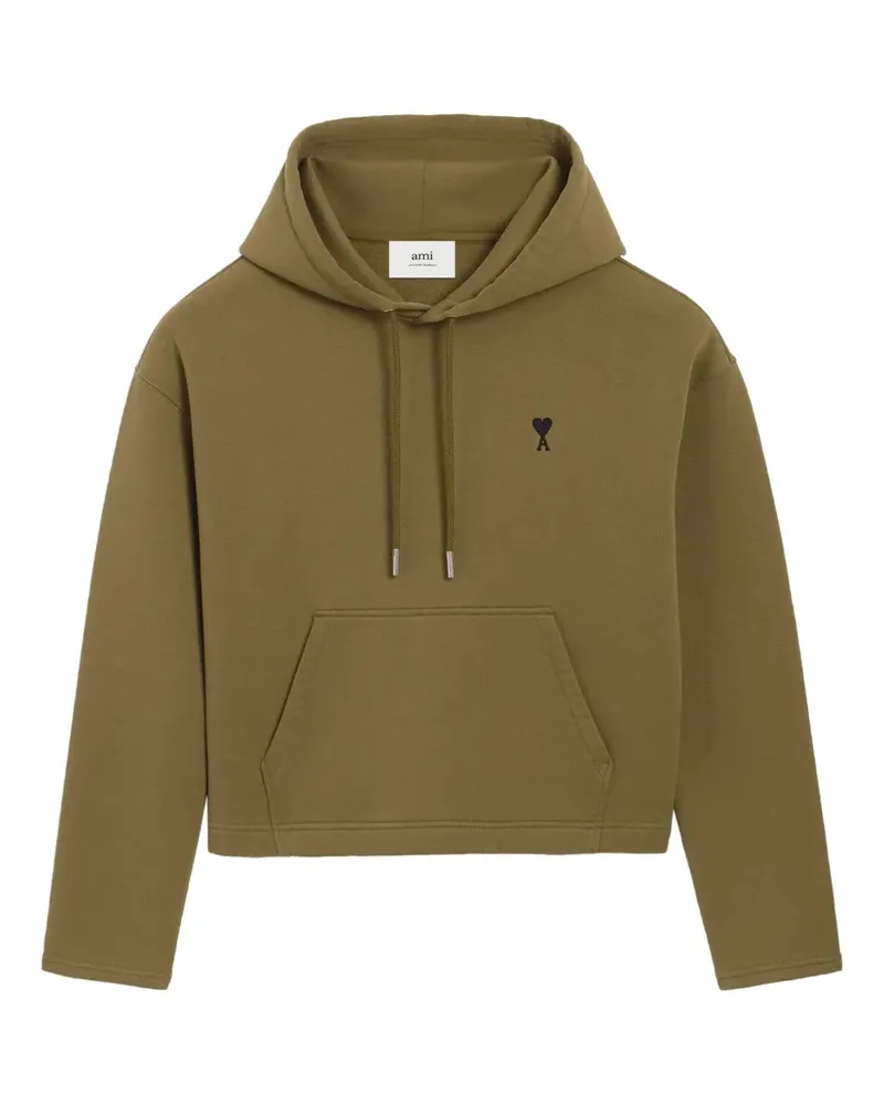 AMI Paris Hoodie mit Herzstickerei - Grün Grün