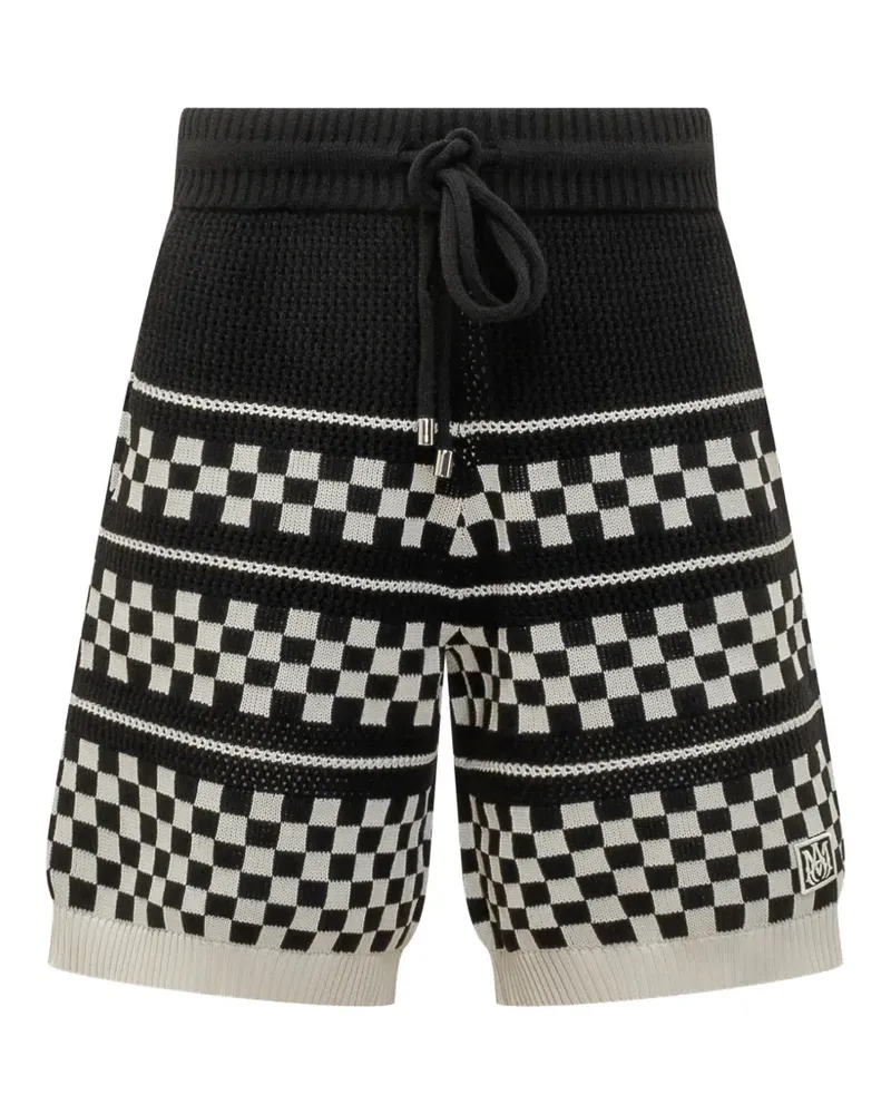 Amiri checkered shorts - Schwarz Schwarz