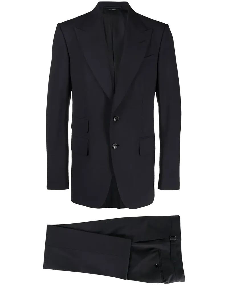 Tom Ford Einreihiger Shelton Anzug - Blau Blau