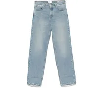 Slouchy Straight Wide Jeans - Blau