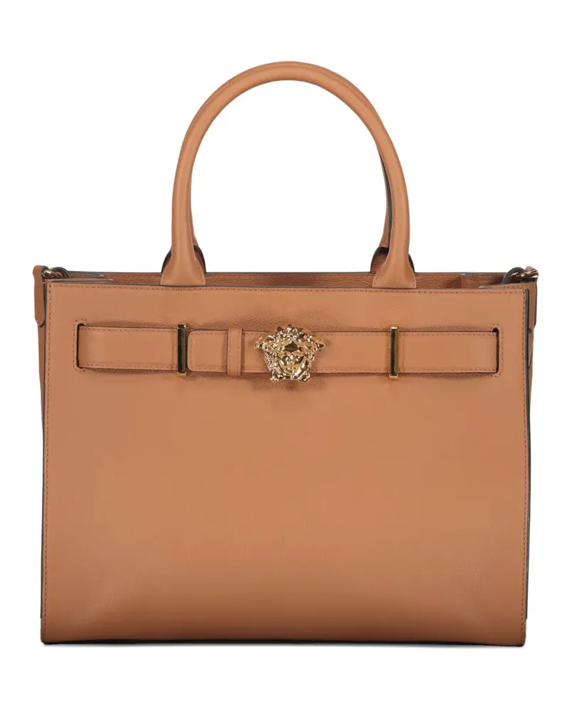 Versace Medusa-buckle leather tote bag - Braun Braun