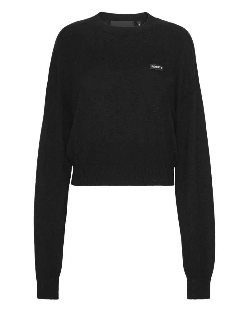 ROTATE Birger Christensen Pullover aus Merinowolle - Schwarz Schwarz