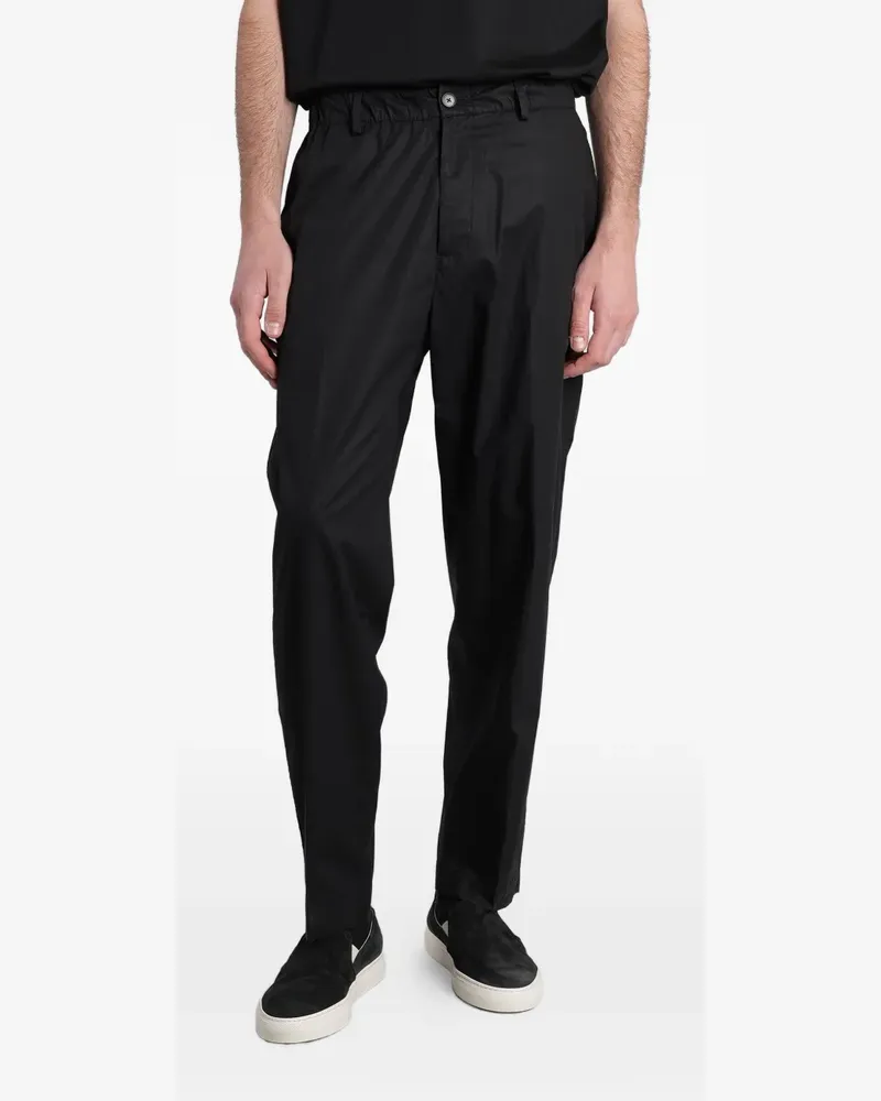 Low Brand elasticated-waistband trousers - Schwarz Schwarz