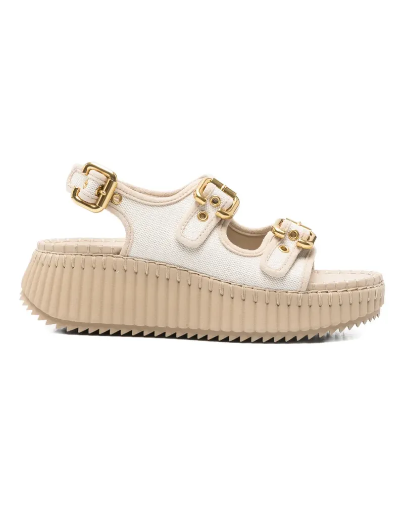 Chloé Nama buckle flatform sandals - Nude Nude