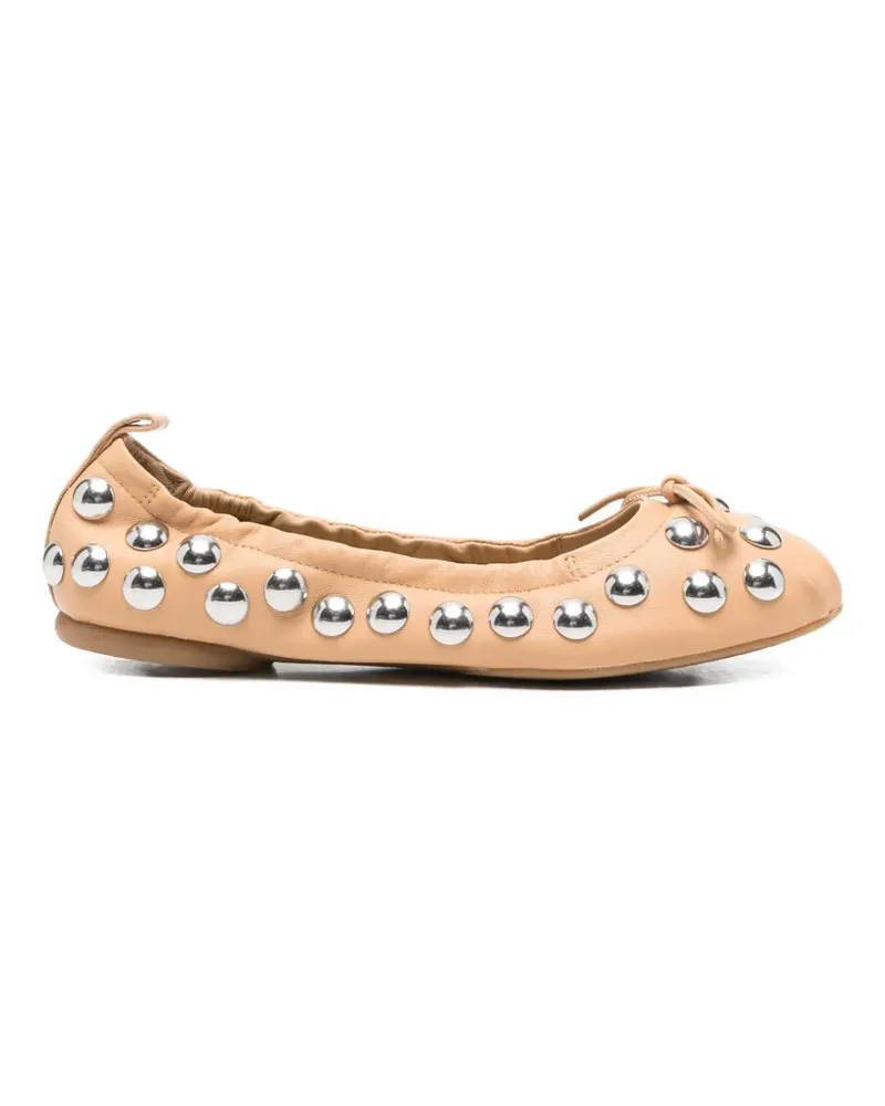 Hogan studded ballet flats - Nude Nude