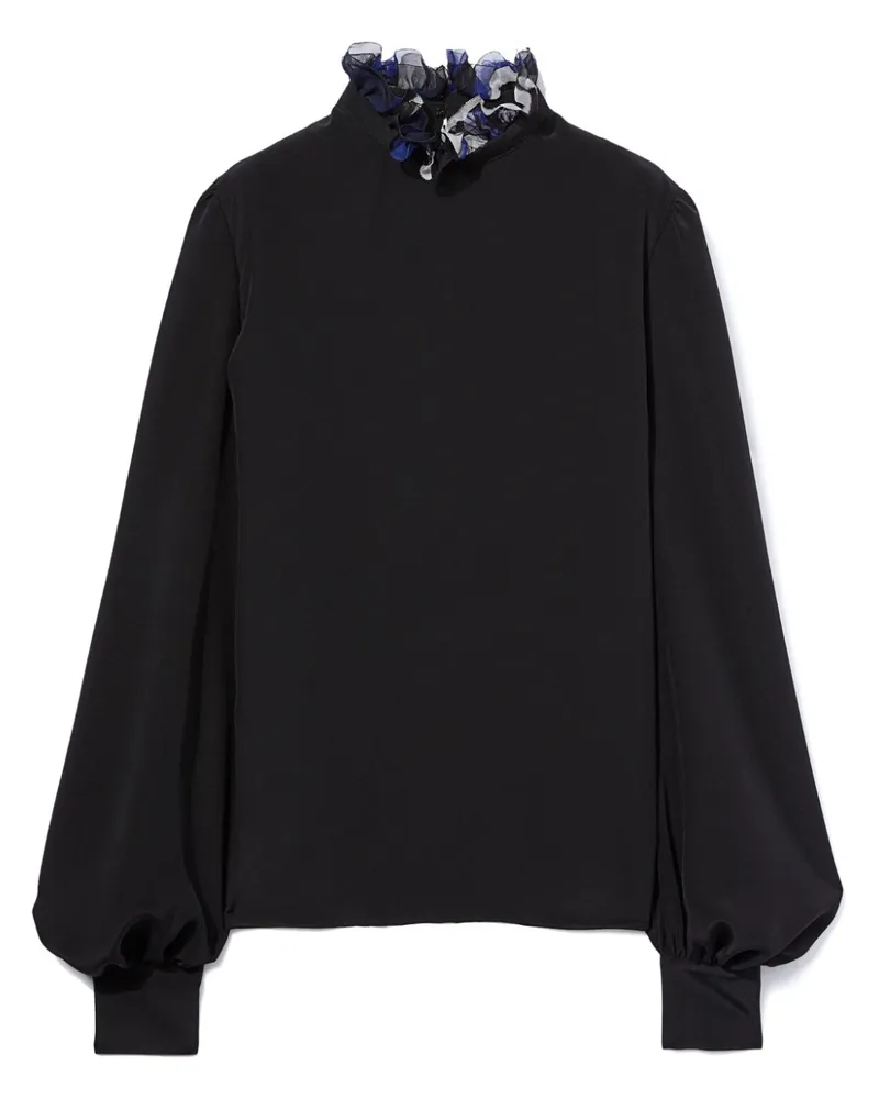 Emilio Pucci Oberteil aus Krepp - Schwarz Schwarz