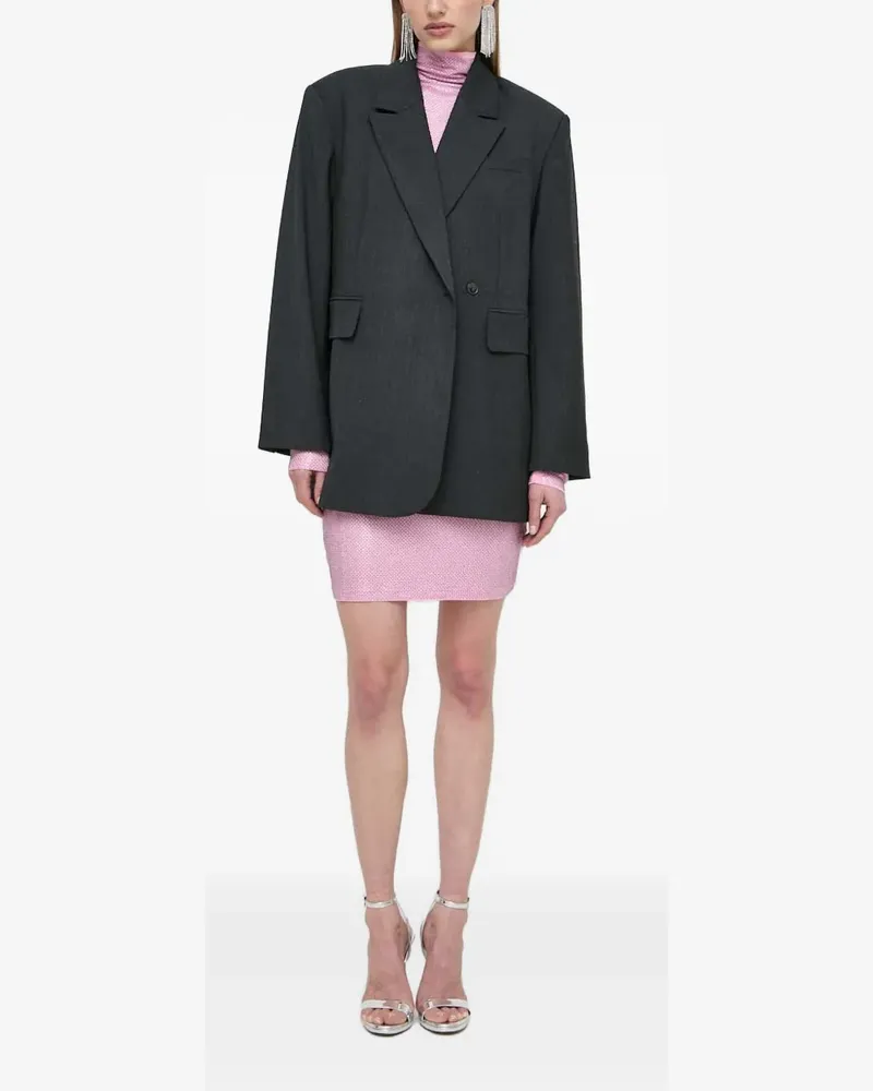 Patrizia Pepe high-neck embellished mini dress - Rosa Rosa