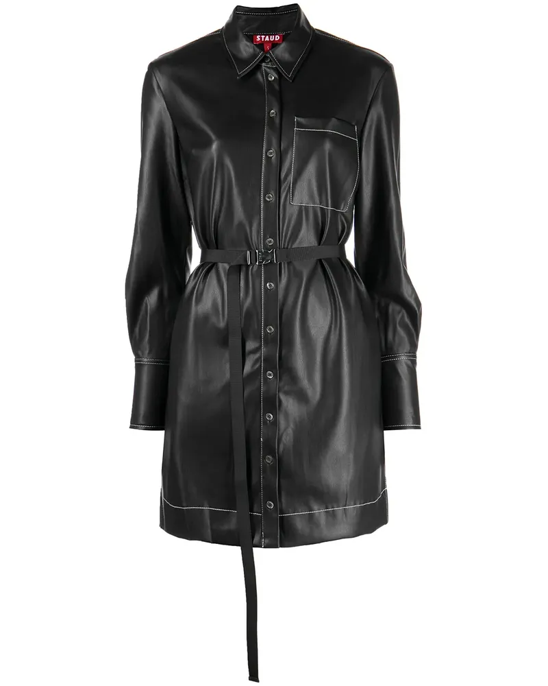 STAUD Lynn Hemdkleid - Schwarz Schwarz