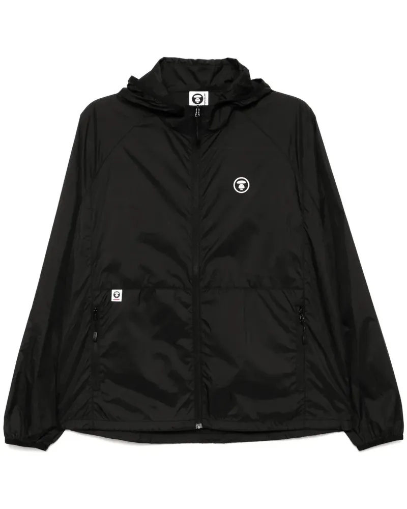 BAPE Windbreaker mit Moonface-Logo - Schwarz Schwarz