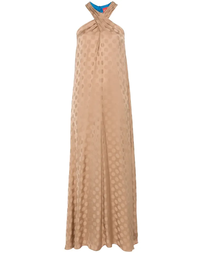 ..,merci Maxikleid mit Polka Dots - Braun Braun