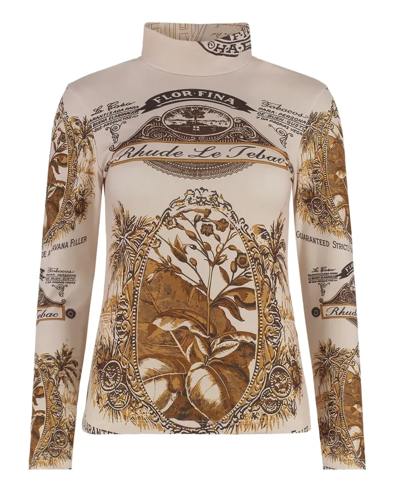 RHUDE Oberteil mit Print - Nude Nude