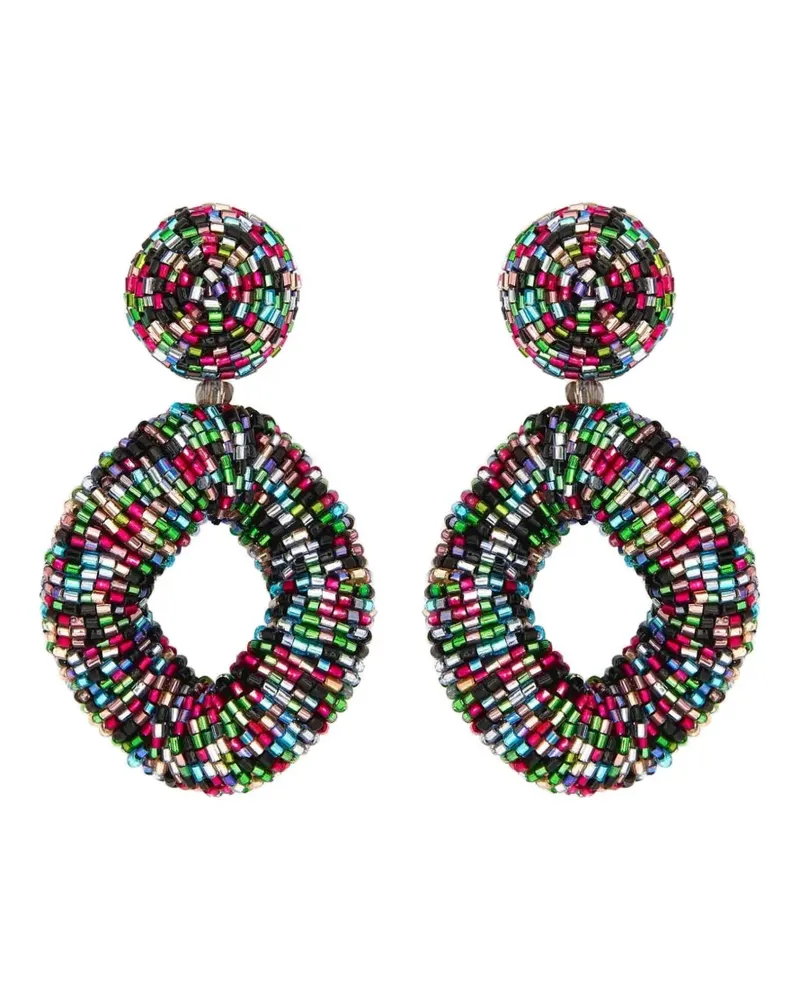 Oscar de la Renta Runde Ohrringe mit Perlen - Schwarz Schwarz