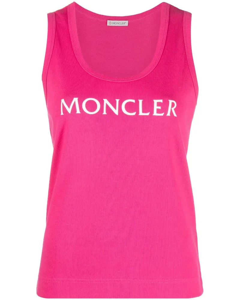 Moncler Tanktop mit Logo-Print - Rosa Rosa