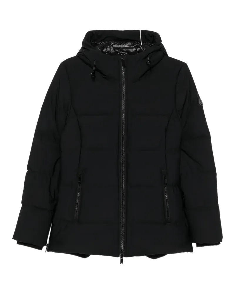 Moose Knuckles quilted hooded jacket - Schwarz Schwarz
