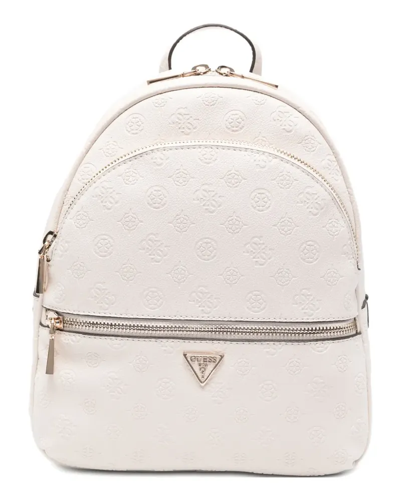 Guess embossed-logo backpack - Nude Nude