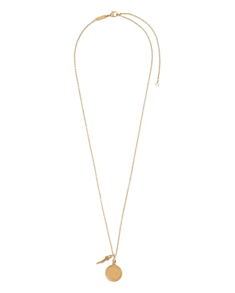 Dolce & Gabbana Horn Halskette aus Messing - Gold Gold