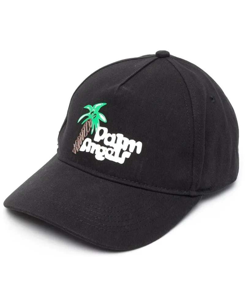 Palm Angels Sketchy Baseballkappe mit Logo-Print - Schwarz Schwarz