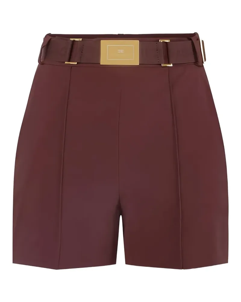 Elisabetta Franchi Shorts mit Gürtel - Braun Braun