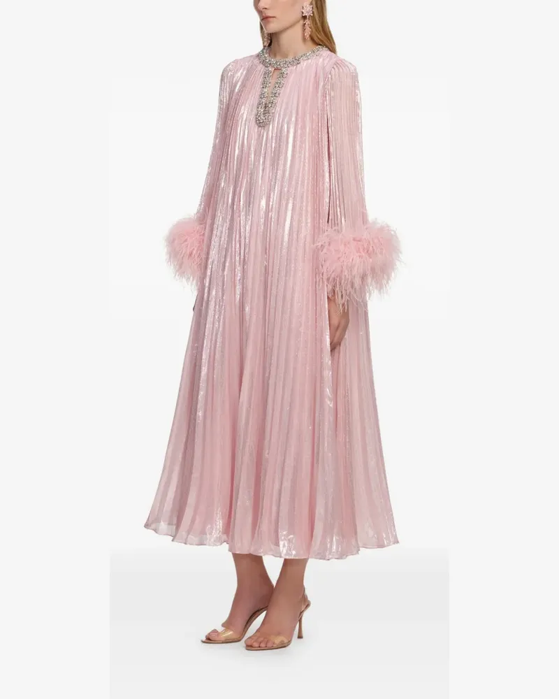 Self-Portrait embellished midi dress - Rosa Rosa