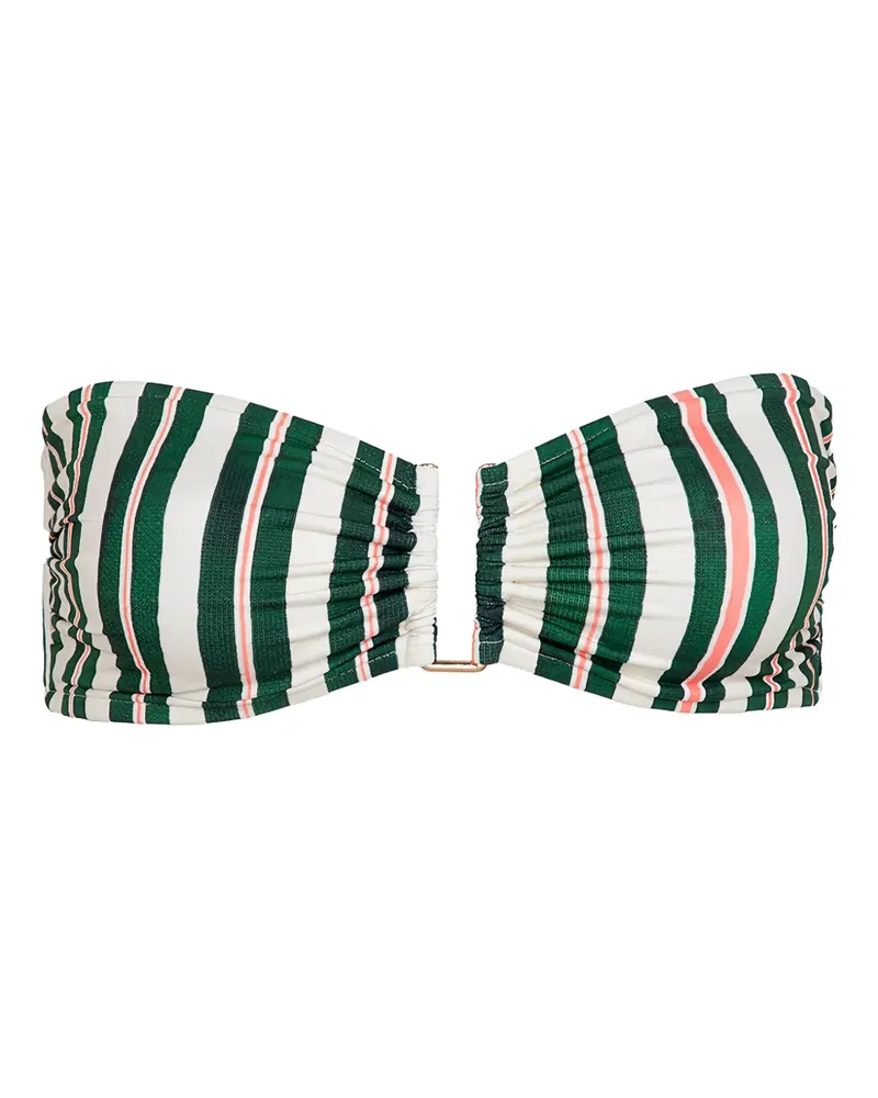 Lenny Niemeyer Gestreifter Rita Bandeau-Bikini - Grün Grün