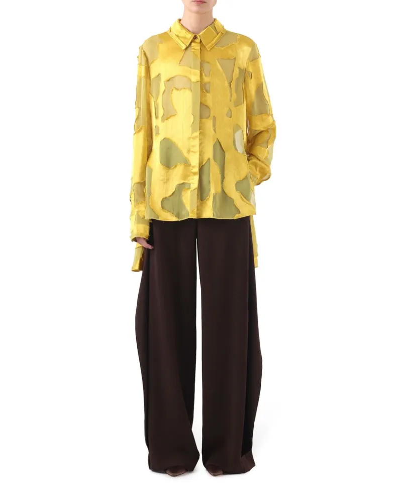 Jason Wu Hemd mit abstraktem Muster - Gelb Gelb