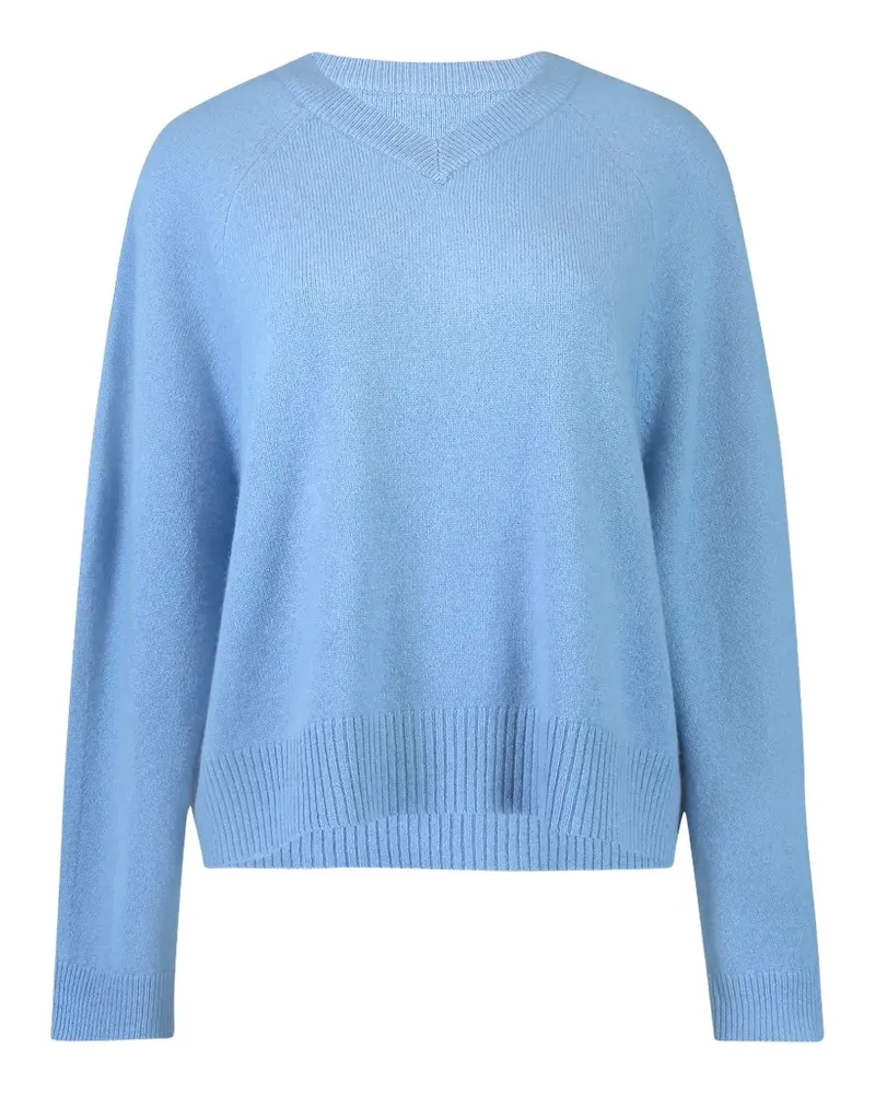 Max Mara Pullover mit V-Ausschnitt - Blau Blau