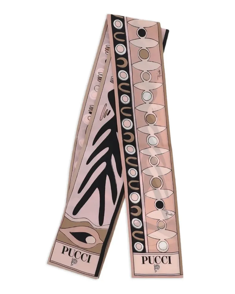 Emilio Pucci Angoli Soleil-print silk twill scarf - Rosa Rosa