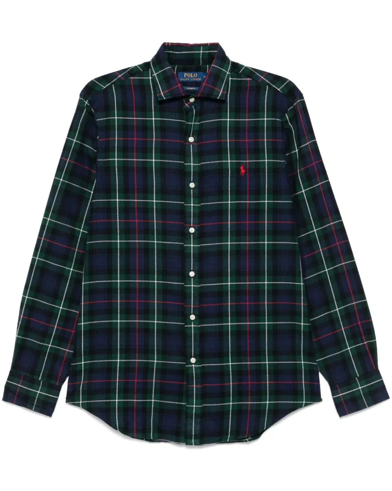 Ralph Lauren Kariertes Flanellhemd - Blau Blau