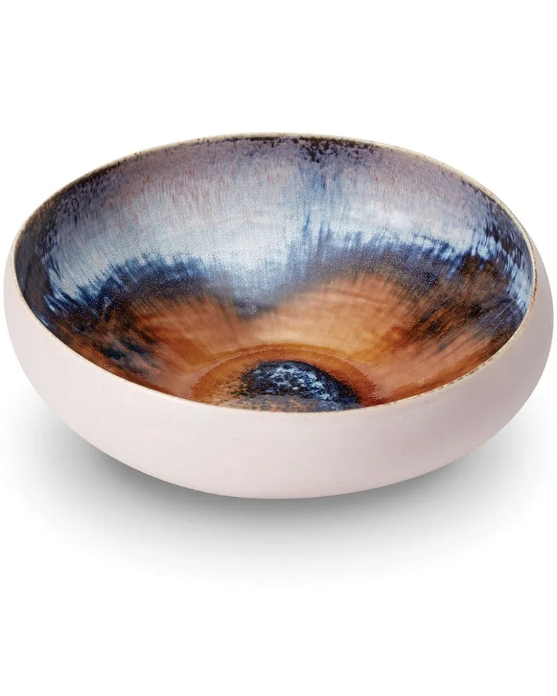 L’OBJET Mittelgroße Terra Porzellanschale (24cm) - Weiß Weiß