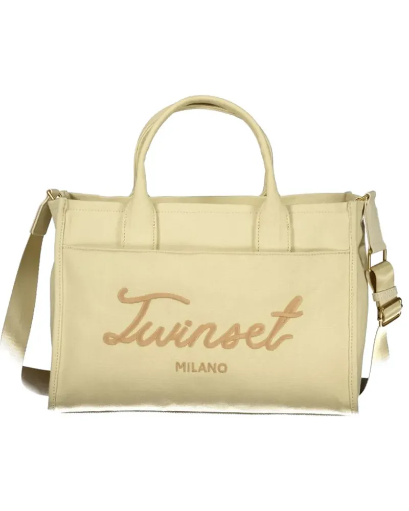 Twin-Set logo-embroidered tote bag - Nude Nude