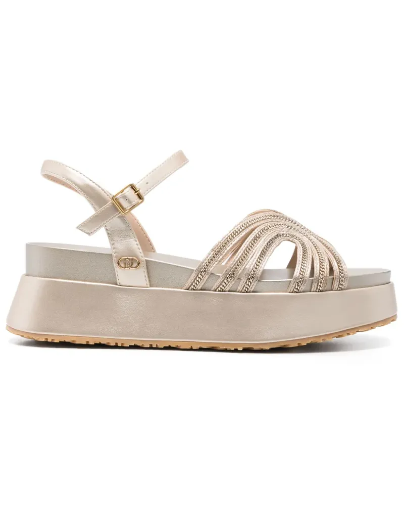 Liu Jo Sandalen mit Kettendetail - Gold Gold
