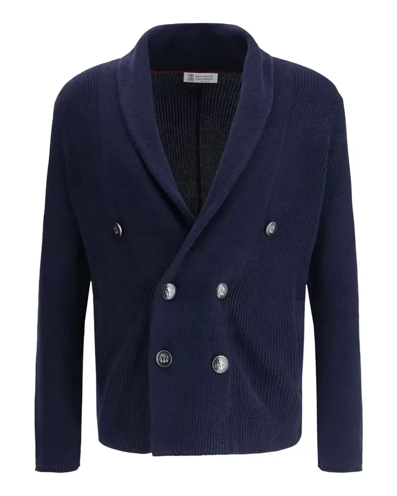 Brunello Cucinelli double-breasted cardigan - Blau Blau