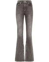 Philipp Plein Ausgestellte High-Waist-Jeans Grau