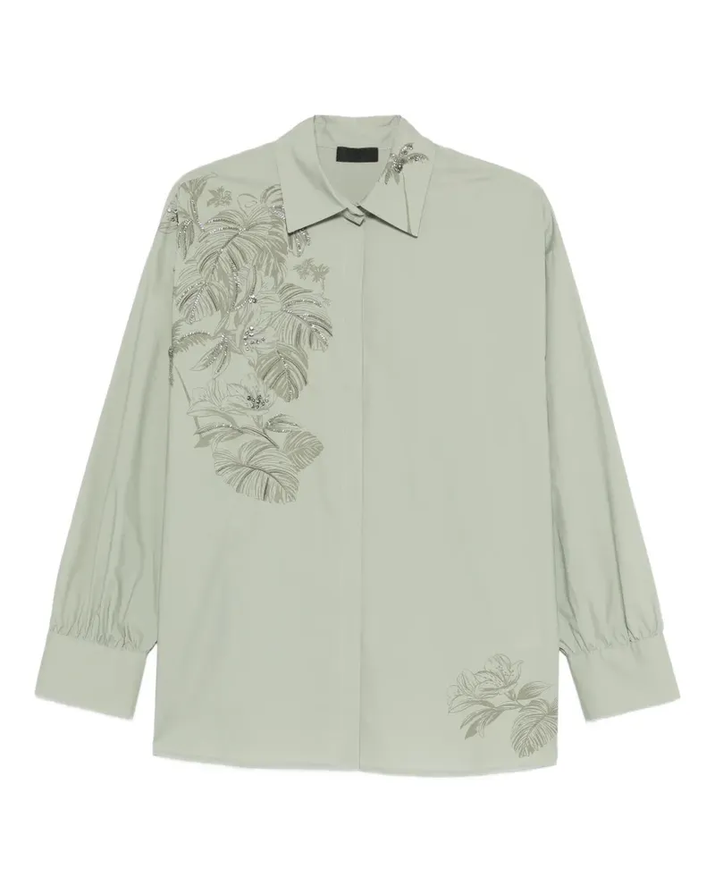 Liu Jo embellished floral shirt - Grün Grün