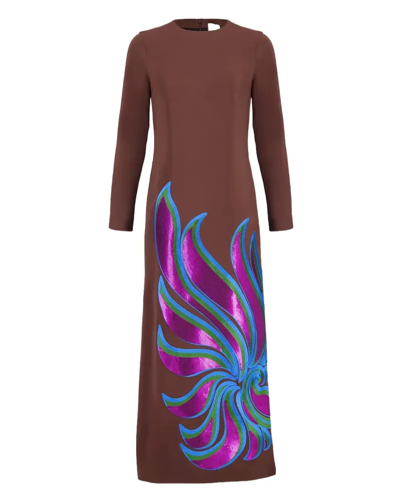 PAULA Verziertes Maxikleid - Braun Braun