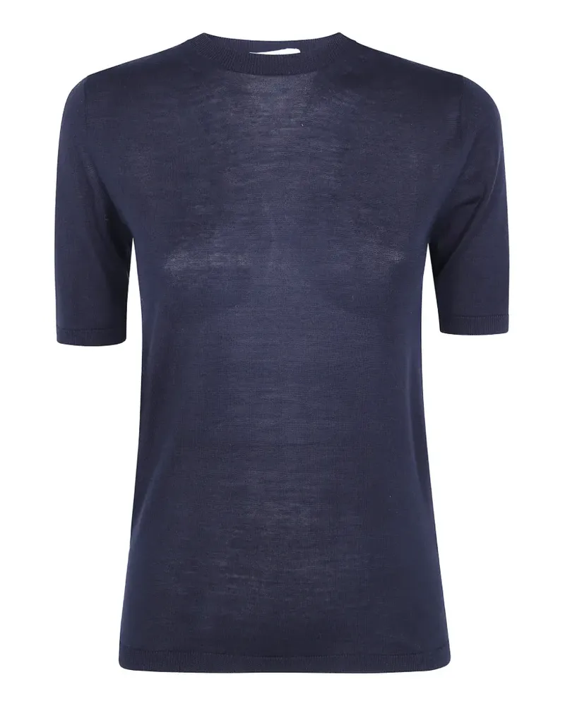 Max Mara Kurzärmeliger Pullover - Blau Blau