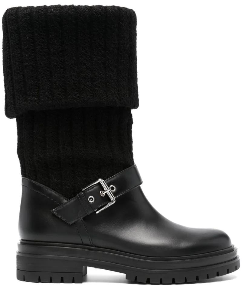 Gianvito Rossi Stiefeletten mit Schnalle - Schwarz Schwarz