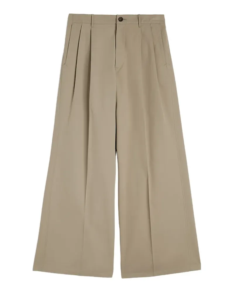 Jil Sander Wide-Leg-Hose mit Bundfalten - Nude Nude